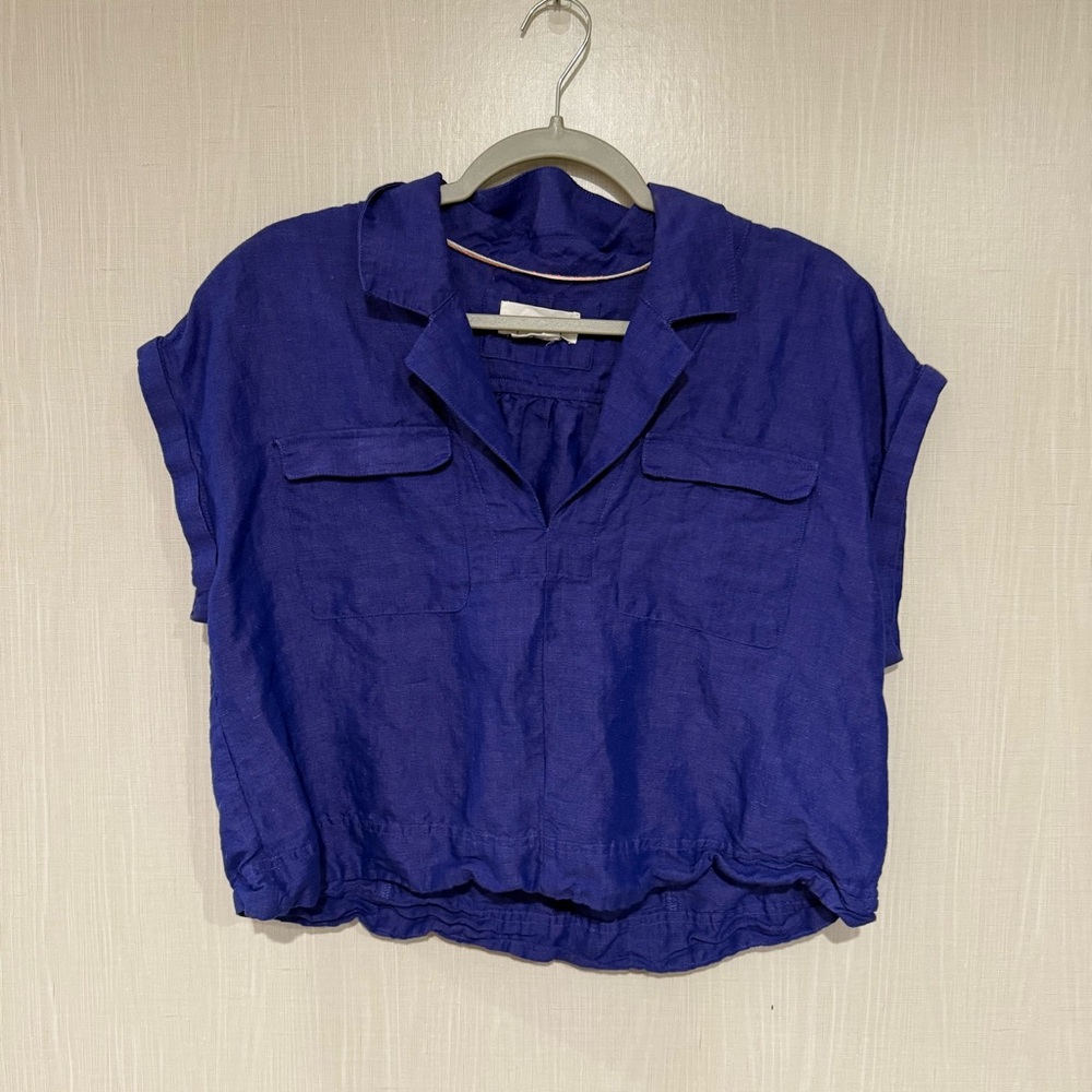 Anthropologie Elegant Blouse in Blue